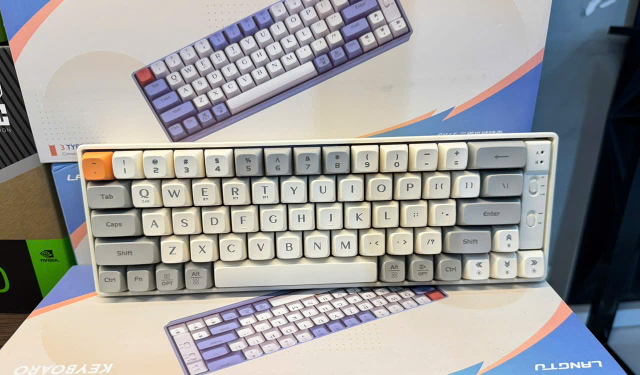 Bàn phím cơ không dây Langtu GK65 retro (3 modes – 65 keys – hotswap)