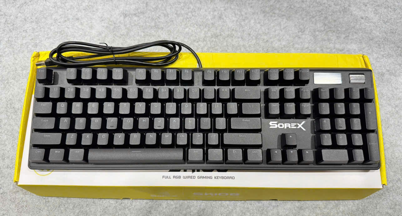 Bàn phím cơ Sorex SK108 RGB - 104 key - Red/Blue Switch - Màu đen. Bảo Hành 12 Tháng